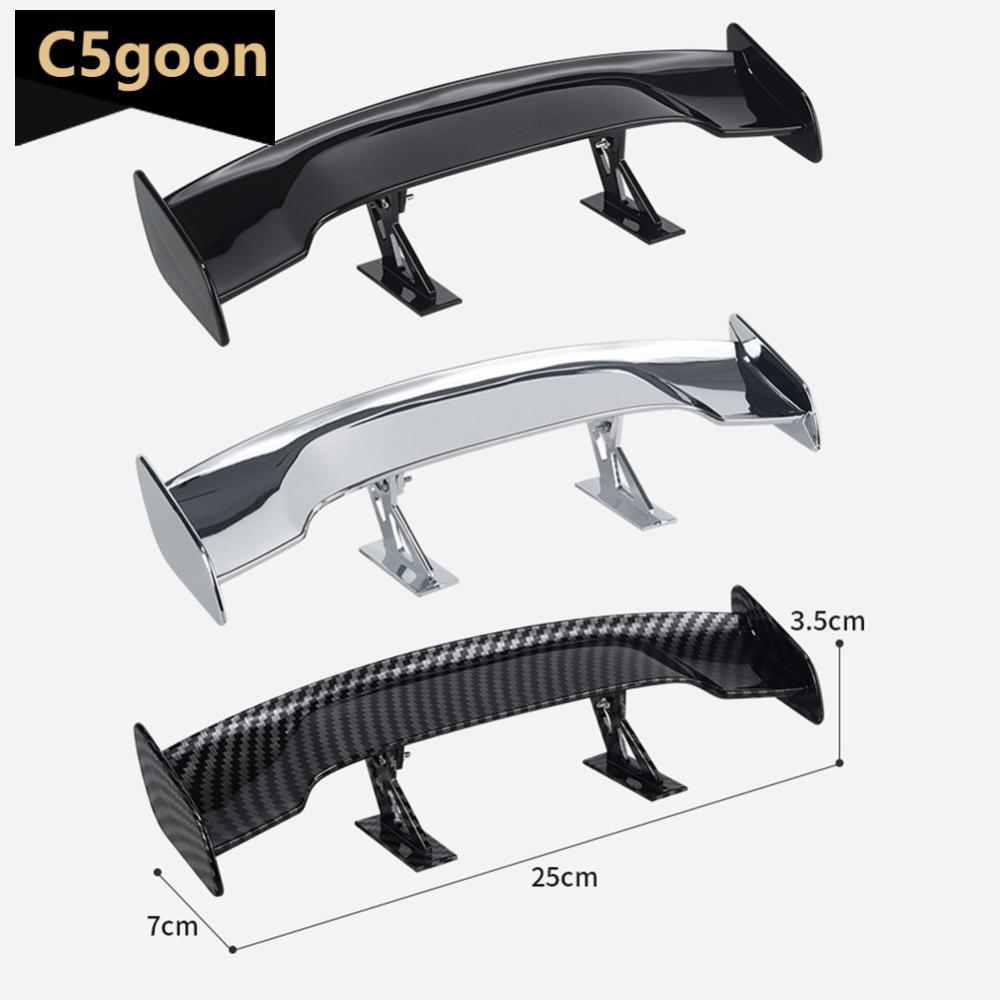 C5GOON 1Pc Universal Carro Mini Asa Traseira De Fibra Carbono Olhar Modificado Asas Traseiras Modelo Auto Spoiler Trasei
