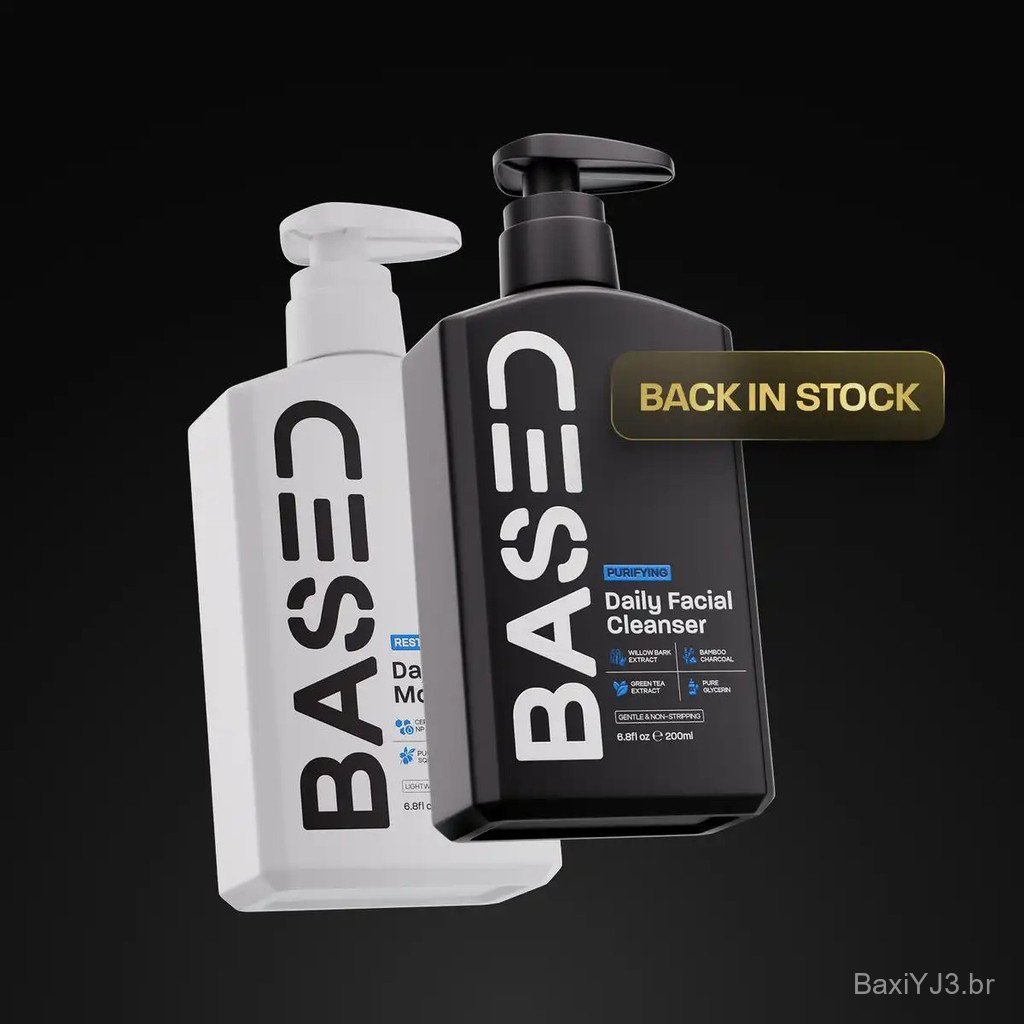 BASED Daily Skincare Duo | Purifying Face Wash + Restoring Moisturizer | Built For All Skin Types | 100% Non-Toxic, Heal