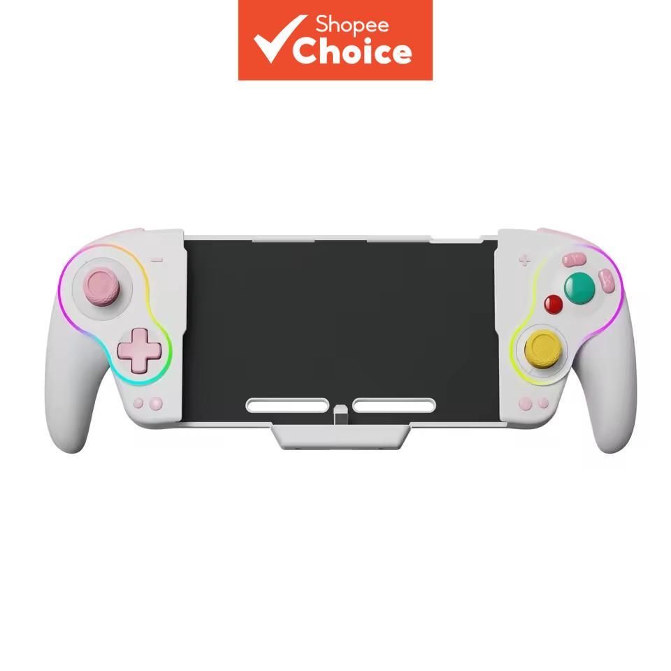 Controle Gamepad para Nintendo Switch e OLED, Controlador USB com fio para jogos, Acessórios, Joystick com luz RGB e