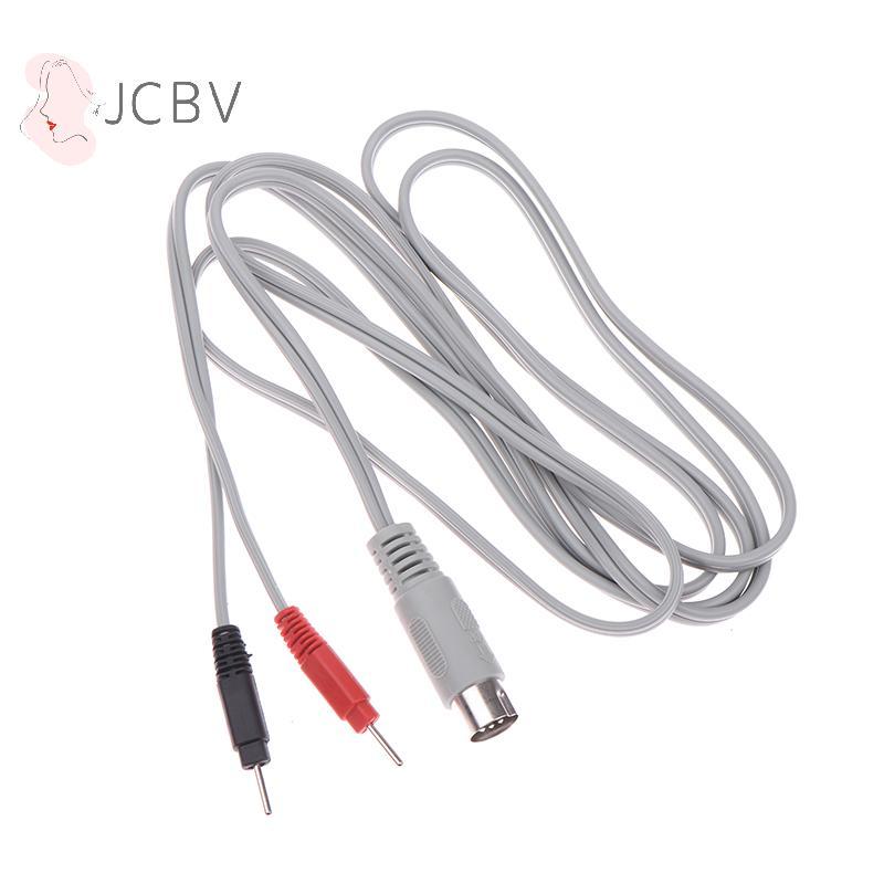 [JCBV] Fios De Eletrodo Para Máquina De Massagem De 2m , Plugue 5P , Cabo Vermelho Massageador TENS , Acessório De Terap