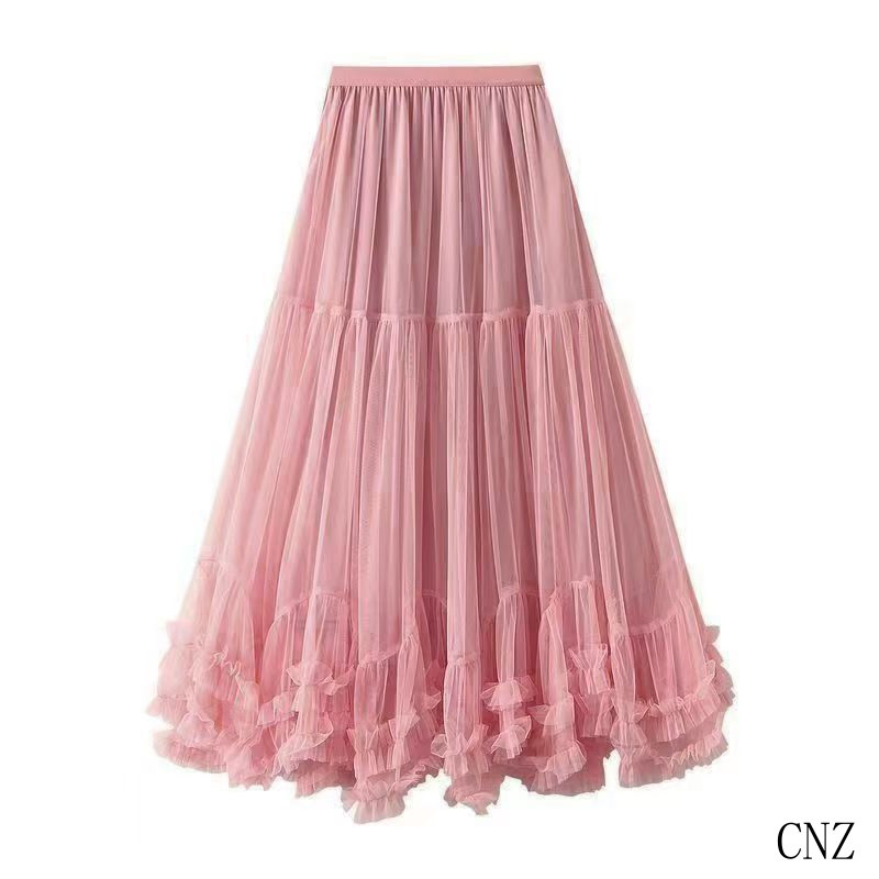 Saia feminina estilo princesa CNZ feita de tule com dupla camada de tule e forro elegante para o seu visual.
