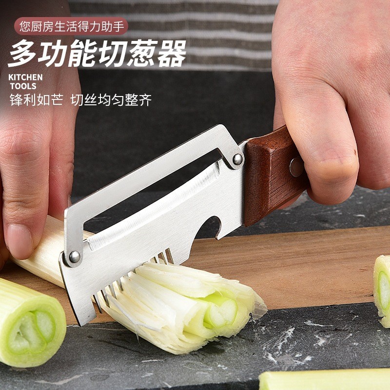 Faca Multifuncional para Descascar e Fatiar para Cozinha, Descascador de Batatas, Fatiador de Cebolinha para Uso Domésti
