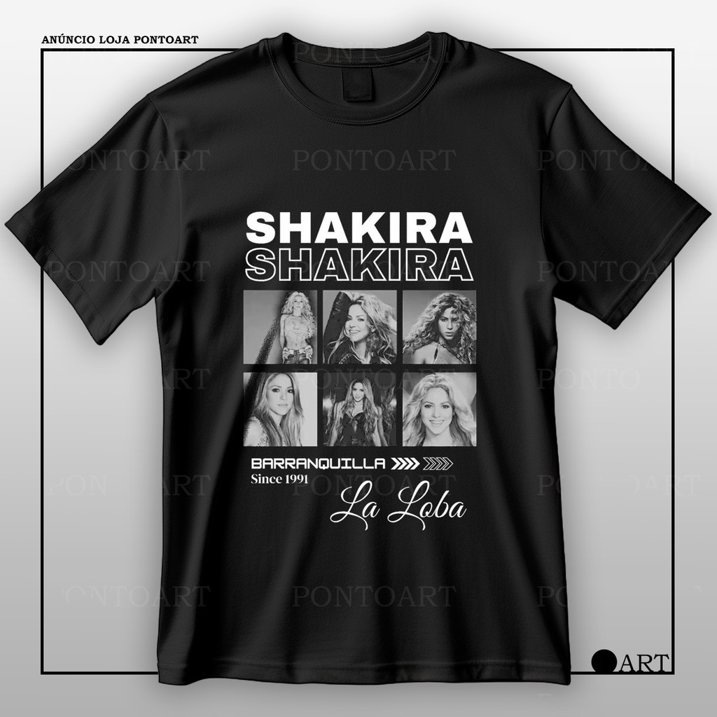 Camiseta Shakira La Loba Blusa Camisa 100% Algodão