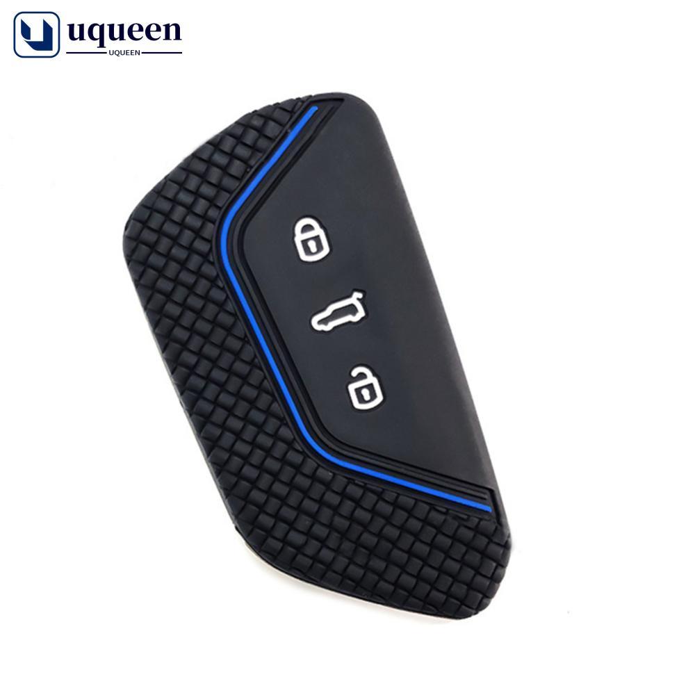 UQUEEN Capa De Silicone Para Chave De Carro Com 3 Botões , Proteção Chaveiro VW Golf 8 Mk8 GTI GTD R ID3 ID4 ID . 4XCROZ