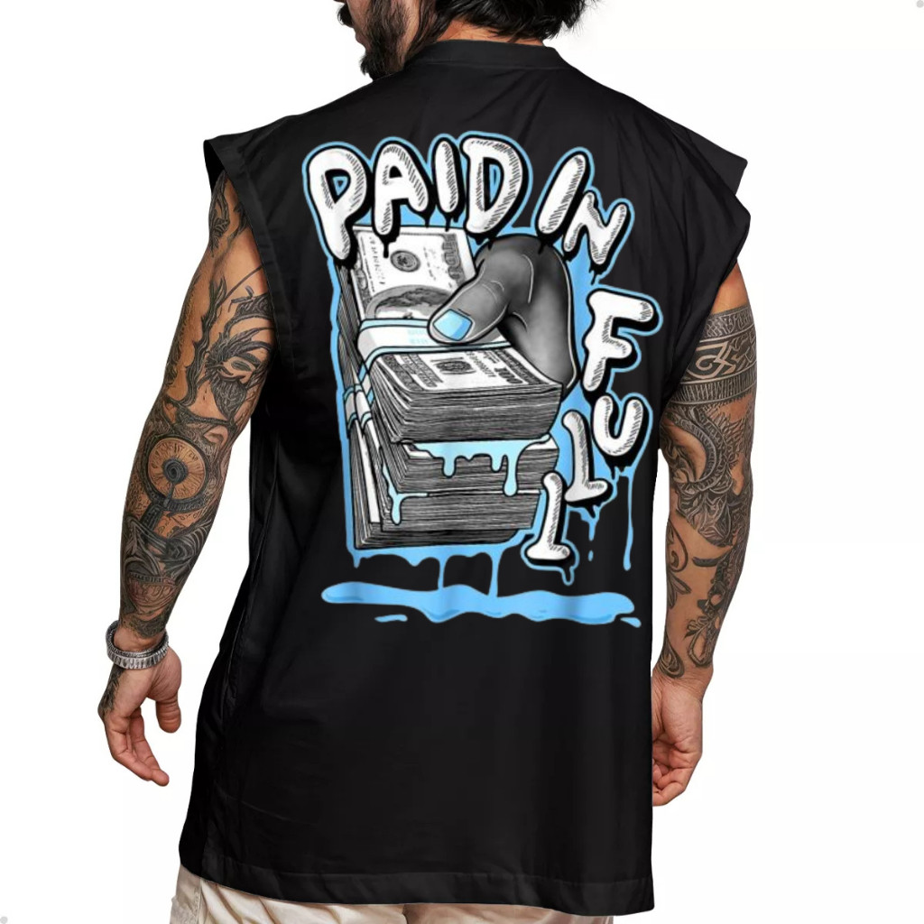 Camisa Masculina Estampado Dinheiro Camiseta Regata Oversized Treino Academia
