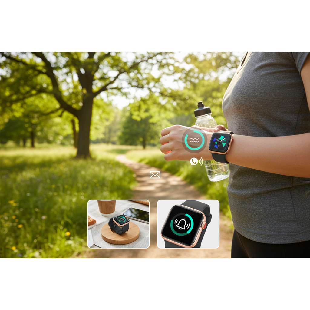 Smartwatch Relógio Inteligente 3 Em 1/7 8 45mm/49MM Bluetooth Sem Fio Chamada Digital Festival Presente Kit — imagem 2 de 2