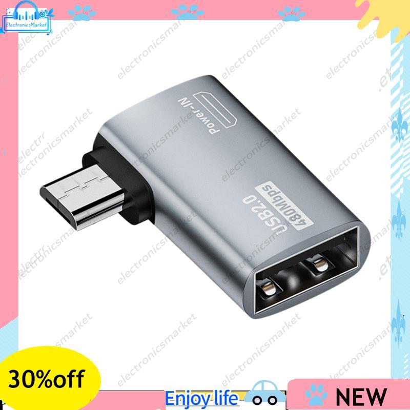 [Em Vendas E] Adaptador De Cabo Alimentado Por Alimentação Micro-USB Para Com Design De Ângulo . Adequado Tablet , TV (E