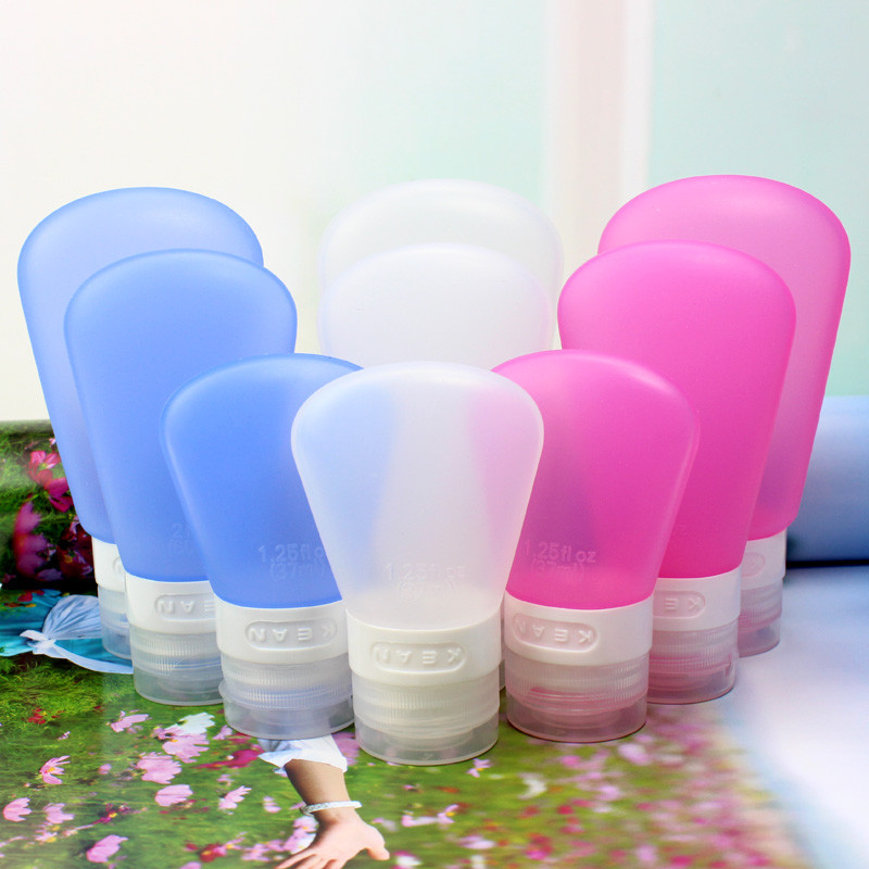 Silicone Sub-engarrafamento viagem Squeeze cosméticos garrafa vazia garrafa de loção macia conjunto de viagem Shampoo la