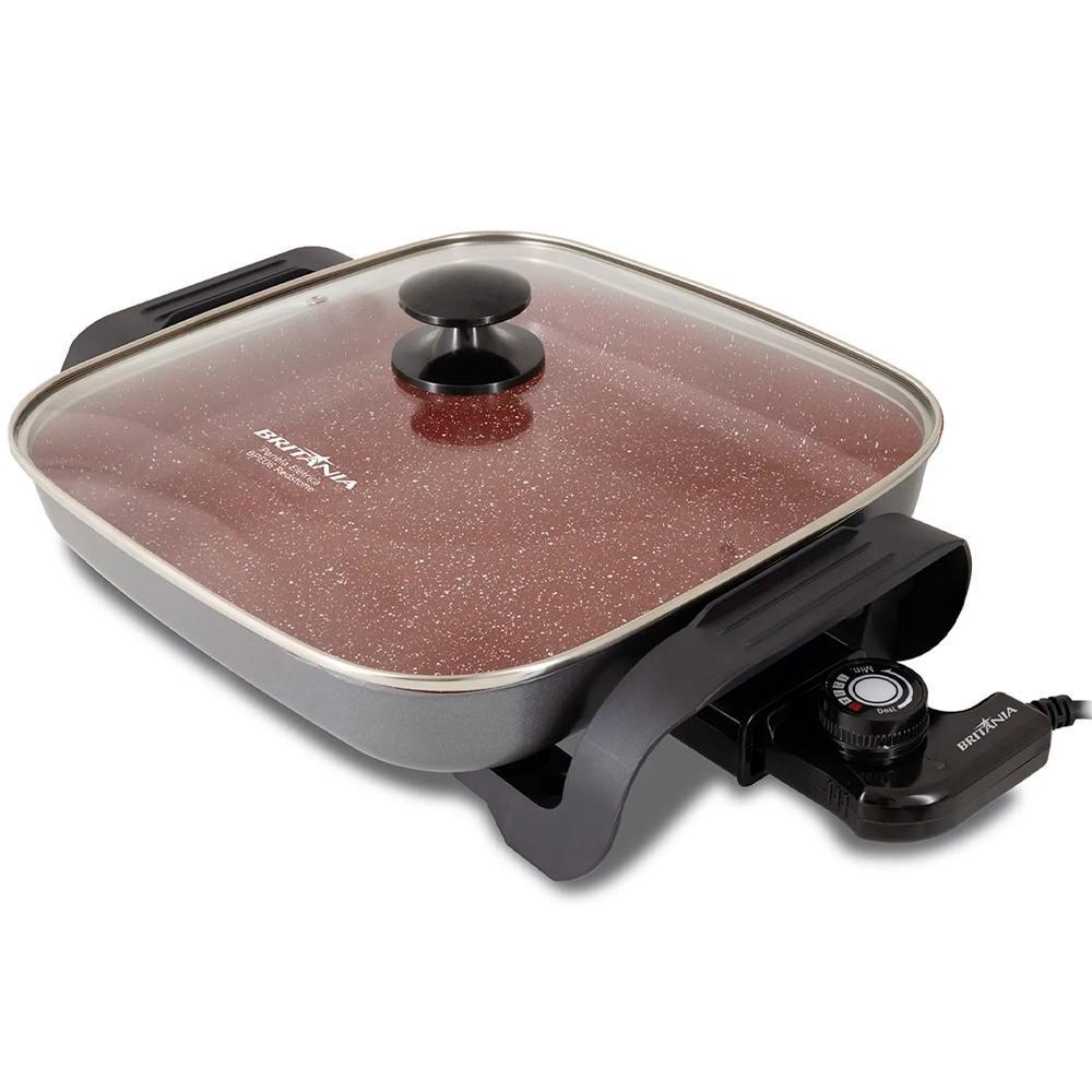 Panela Elétrica Multifunções Britânia Bpe06 220v Redstone 3,5l Cerâmica Antiaderente