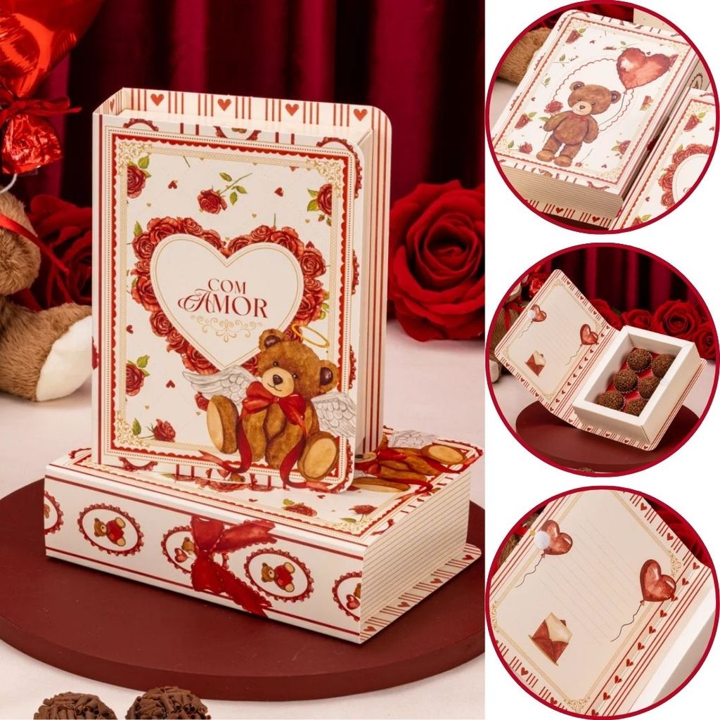 5 CAIXA LIVRO P/6 DOCES 4,5X11,8X15,8CM 5876 DOLCE AMORE ( NAMORADOS JANGO 2026 )