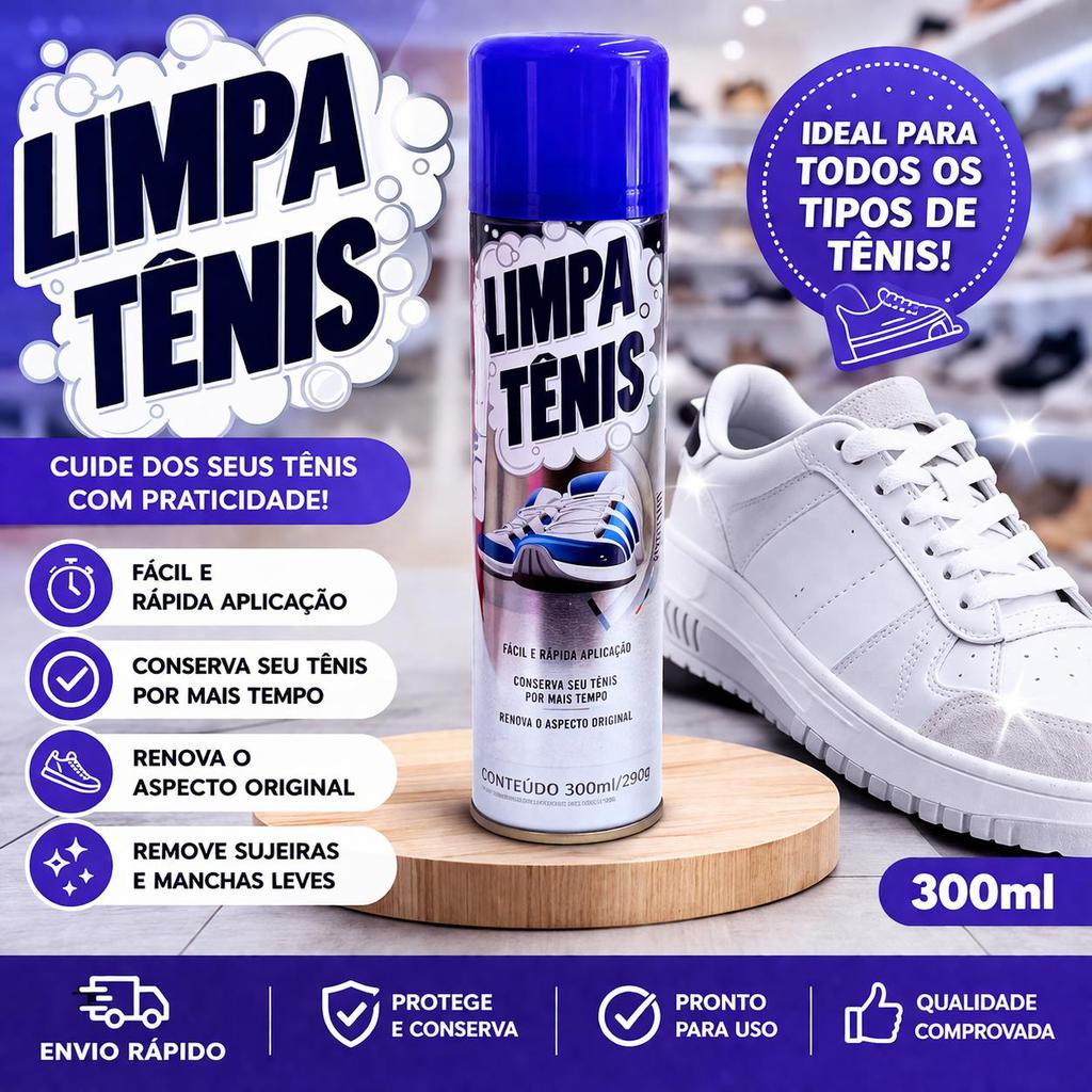 ESPUMA MÁGICA LIMPA TÊNIS LAVAGEM Á SECO