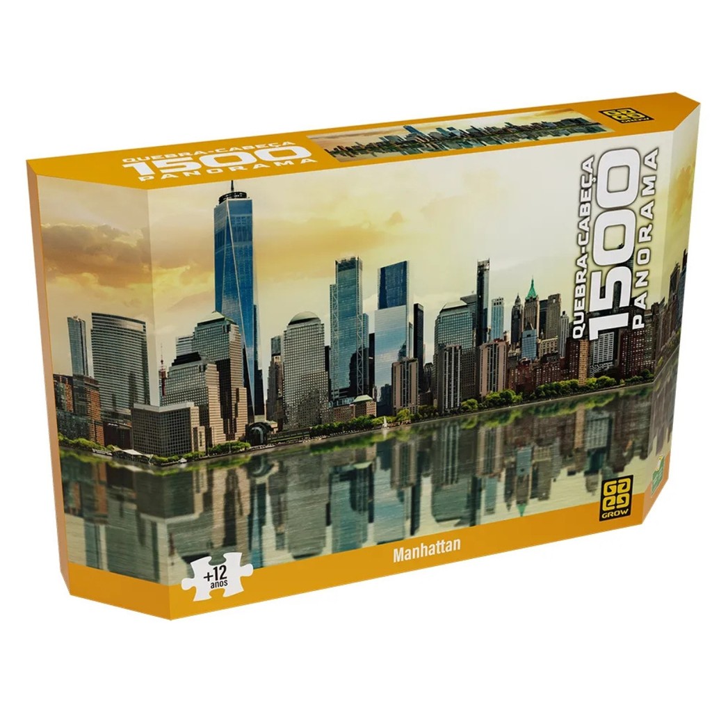 Quebra Cabeça Panorama Manhattan 1500 Peças - Grow