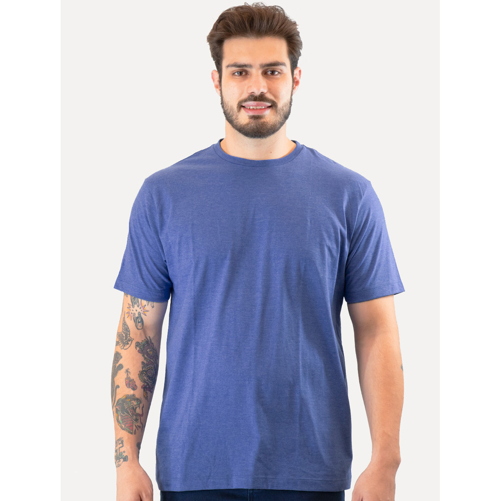 Camiseta Aramis Masculina Basic Lisa Mono Icon Azul Royal Mescla em Oferta na Shopee