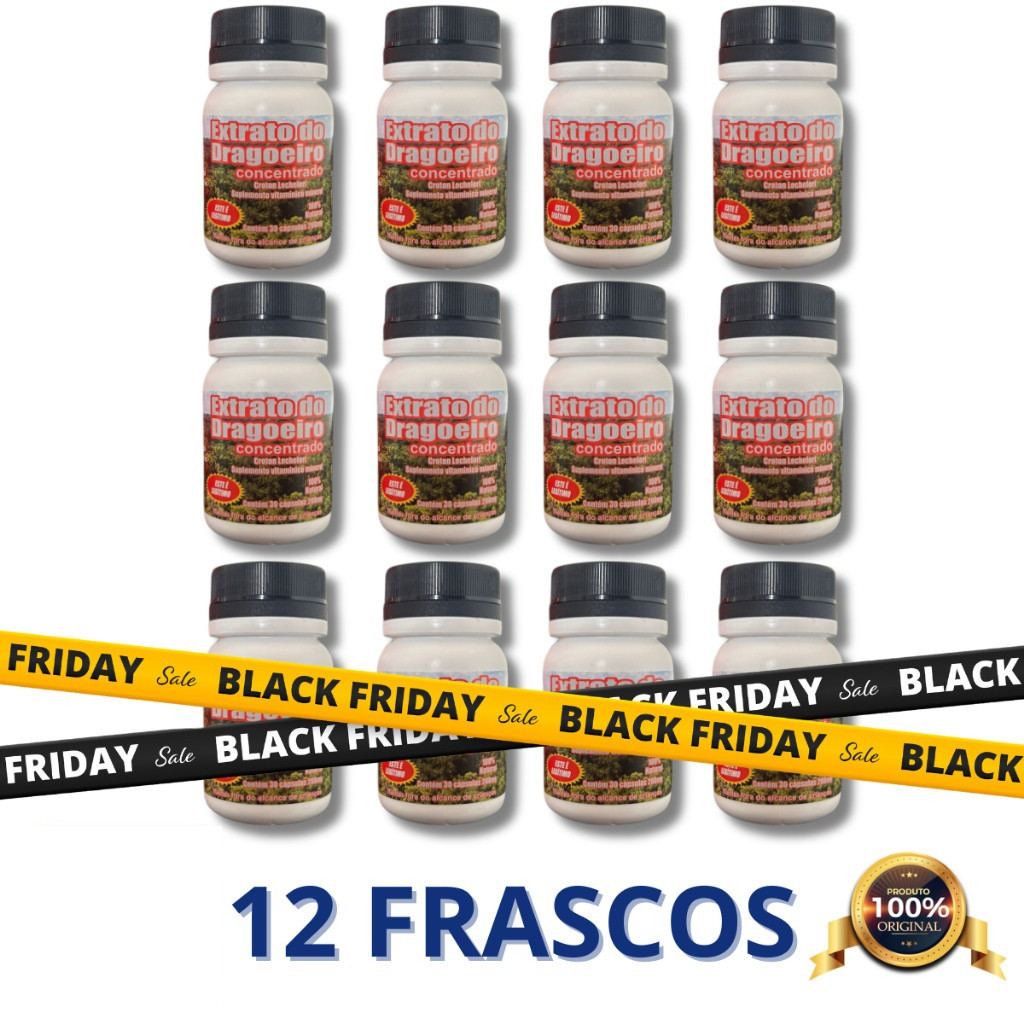 Kit 12 Un Extrato De Dragoeiro Concetrado Natural Em Cápsulas Original - Suplemento Natural