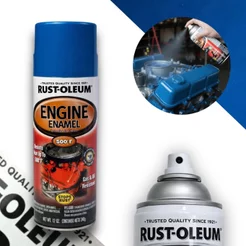 Tinta Spray Esmalte Azul Brilhante Motor 260ºC Rust Oleum