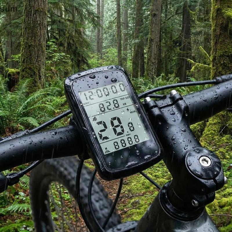 [sum] GPS Bicycleputer Com Tela De 24 Polegadas Bicicleta Odômetro Velocímetro À Prova D'água Ciclismo Traer Para Mounta