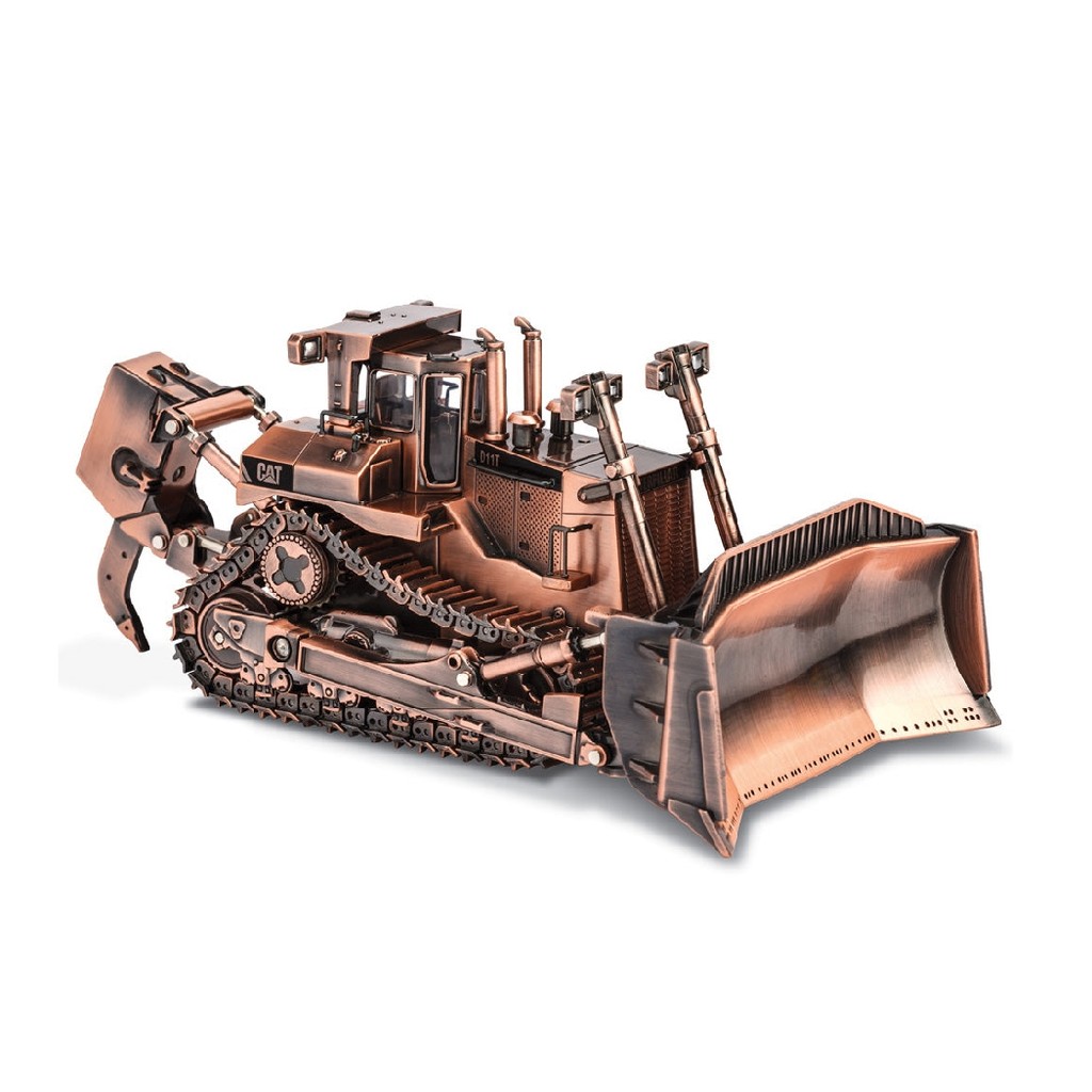 Miniatura Diecast Trator de Esteiras Cat D11T em Cobre - Escala 1:50