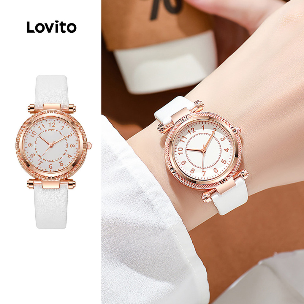 Lovito  Relógio Casual Simples de Quartzo LFA108146 em Oferta na Shopee