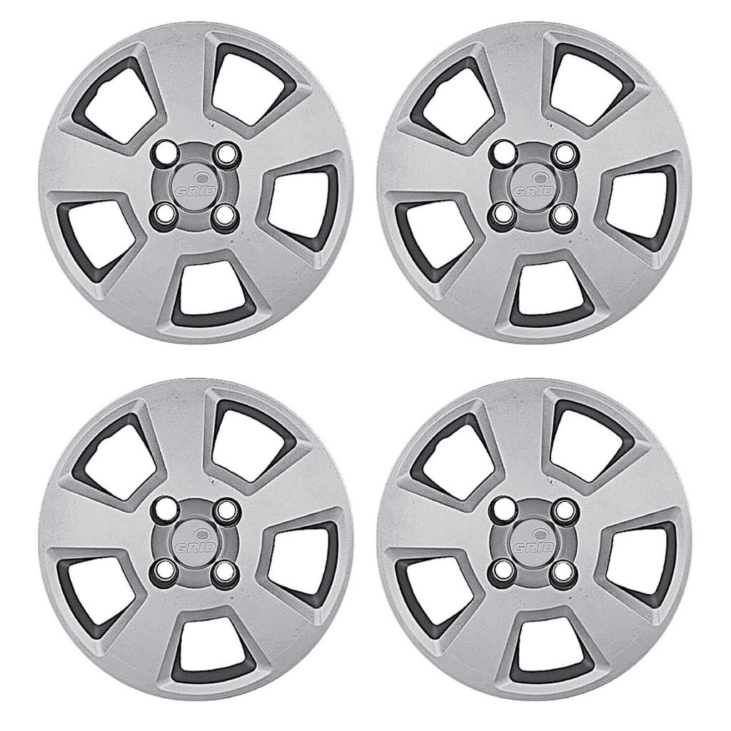 Calota Aro 14" cor Prata Modelo Fiesta Hatch/Sedan 08/12 Jogo c/ 4 Calotas Grid - 177CB-PTA-E