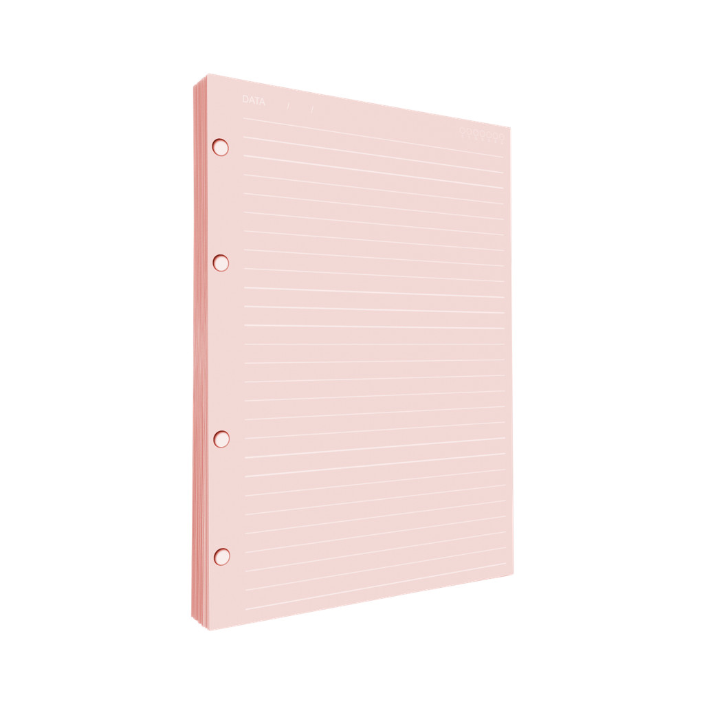 Refil Argolado Pautado Rosa 90g 80 Folhas