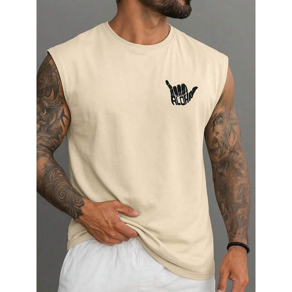 Regata Oversized Machão Camiseta Sem Manga Confortável Verão Streetwear Estilosa
