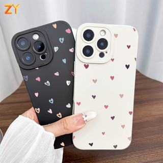 Capa Para iPhone 17 Pro Max Ar 16 13 15 14 12 11 XS XR 7 8 Plus Silicone Macia Colorida Pequeno Coração Forma ZYCase em Oferta na Shopee