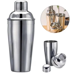Coqueteleira Profissional 350ml Inox Resistente E Filtro Cinza
