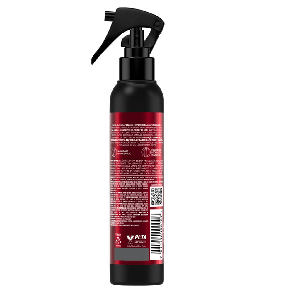Detalhes do Finalizador Coat Spray Tresemmé Blindagem Antiumidade 180ml