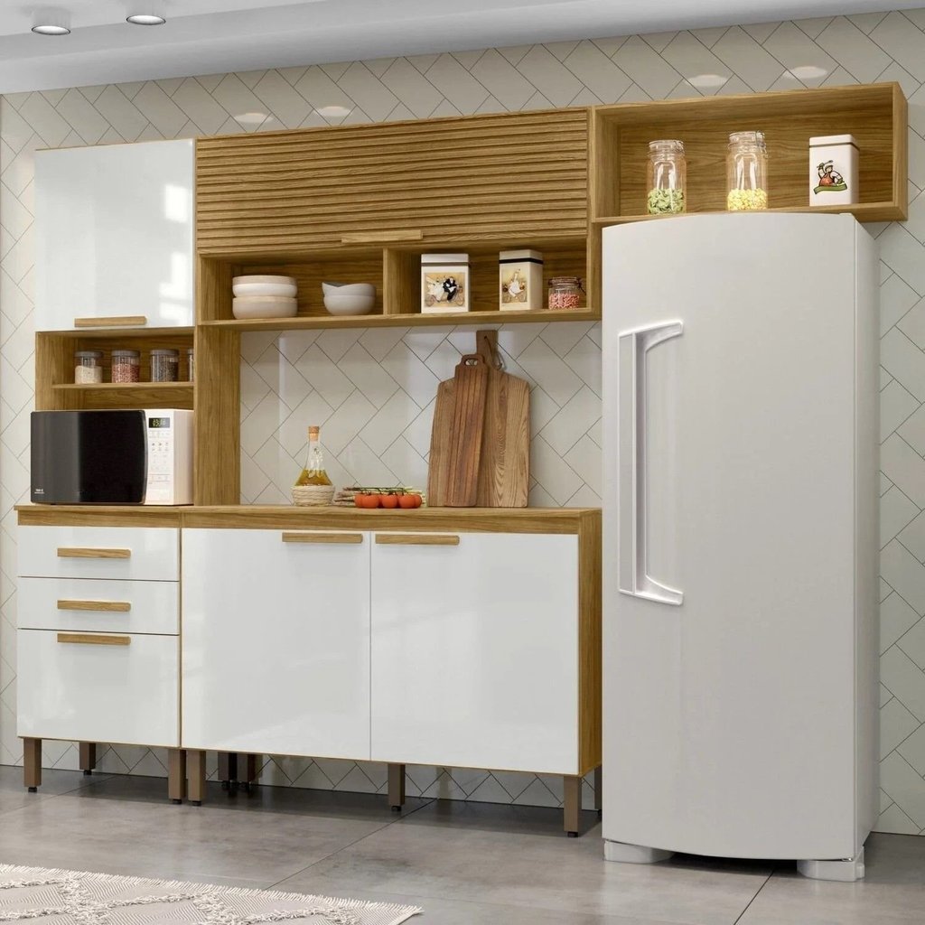 Cozinha Compacta 5 Portas 2 Gavetas Sara em Oferta na Shopee