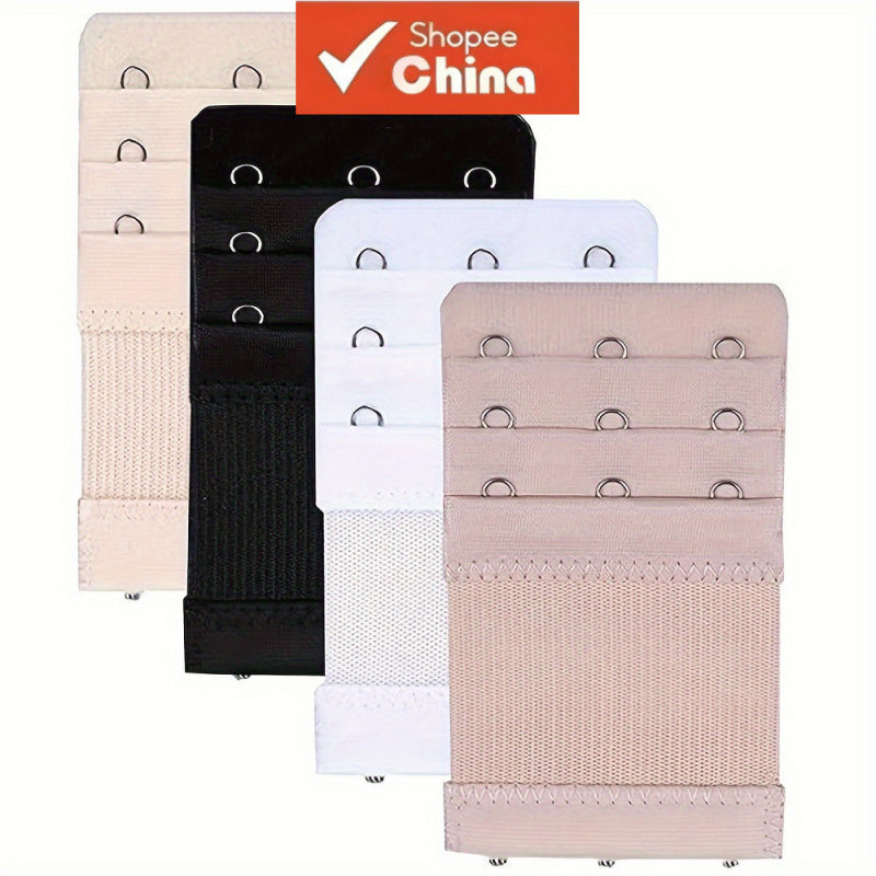 4 Peças/Conjunto Extensor de Sutiã Extensor de Alça 3 Ganchos 3 Linhas Acessórios de Alongamento de Lingerie Feminina EK
