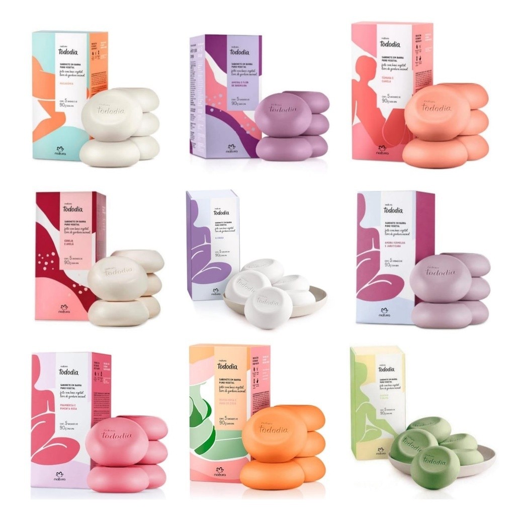 KIT 2 , 3, 4 ou 5 Caixas Sabonete Natura Todo Dia Purovegetal