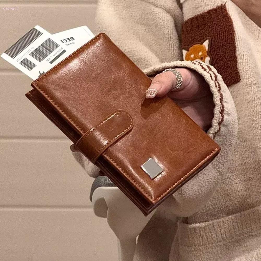 Bolsa Para Passaporte ADAMES PU , Carteira De Viagem Com Porta-Cartões , Capa , Clipe