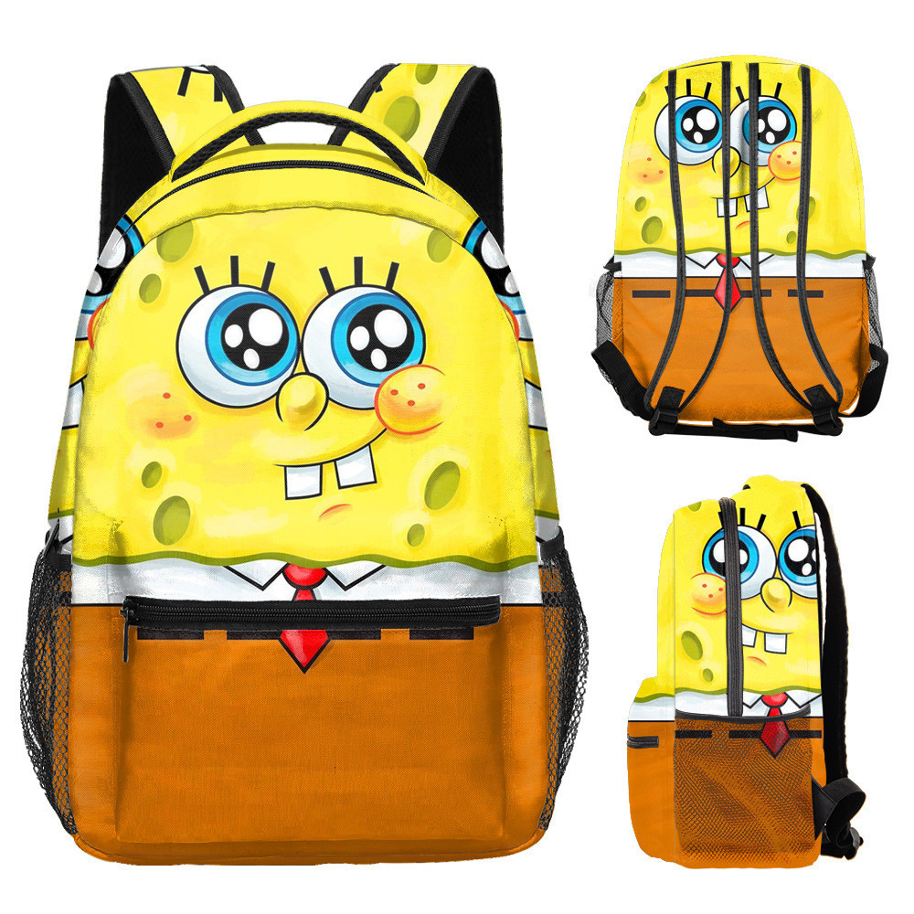 Bob Esponja Calça Quadrada Anime Dos Desenhos Animados Bonito Mochila Impressa Resistente Ao Desgaste Estudantes Da Esco