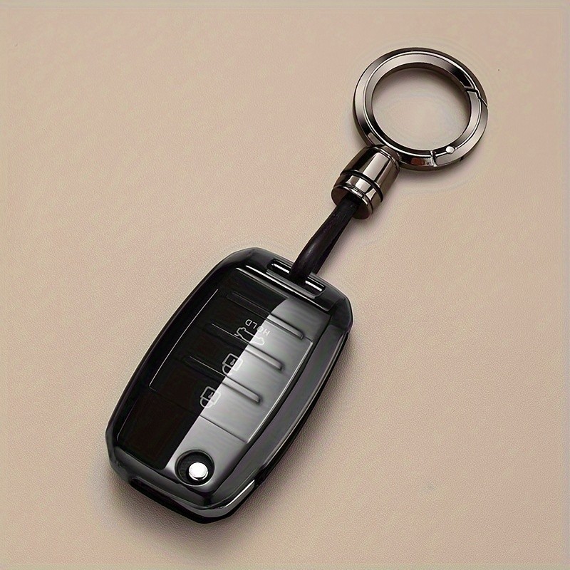 Para KIA Sportage/Sorento/KX3/K4/Forte/Soul/Rio Key Case-Capa Preta Resistente Carro Com Trava/Desbloqueio/Tronco/Alarme