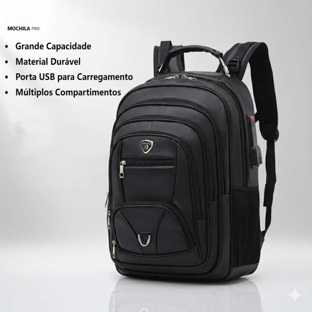 Mochila Notebook Executiva Antifurto com Cabo de Aço Impermeável Unissex para Trabalho e Faculdade