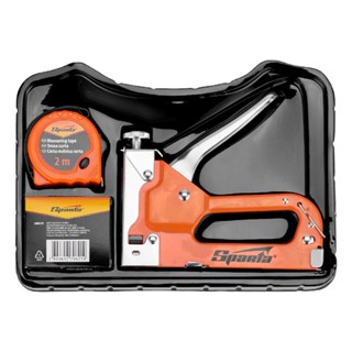 Grampeador tapeceiro com Trena 2 metros + 500 grampos e maleta - 4200355 Sparta em Oferta na Shopee
