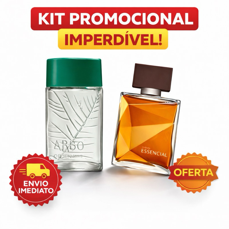 Kit 2 Perfume Masculino fragrância Arbo + Essencial refrescante e perfume amadeirado para uso diário