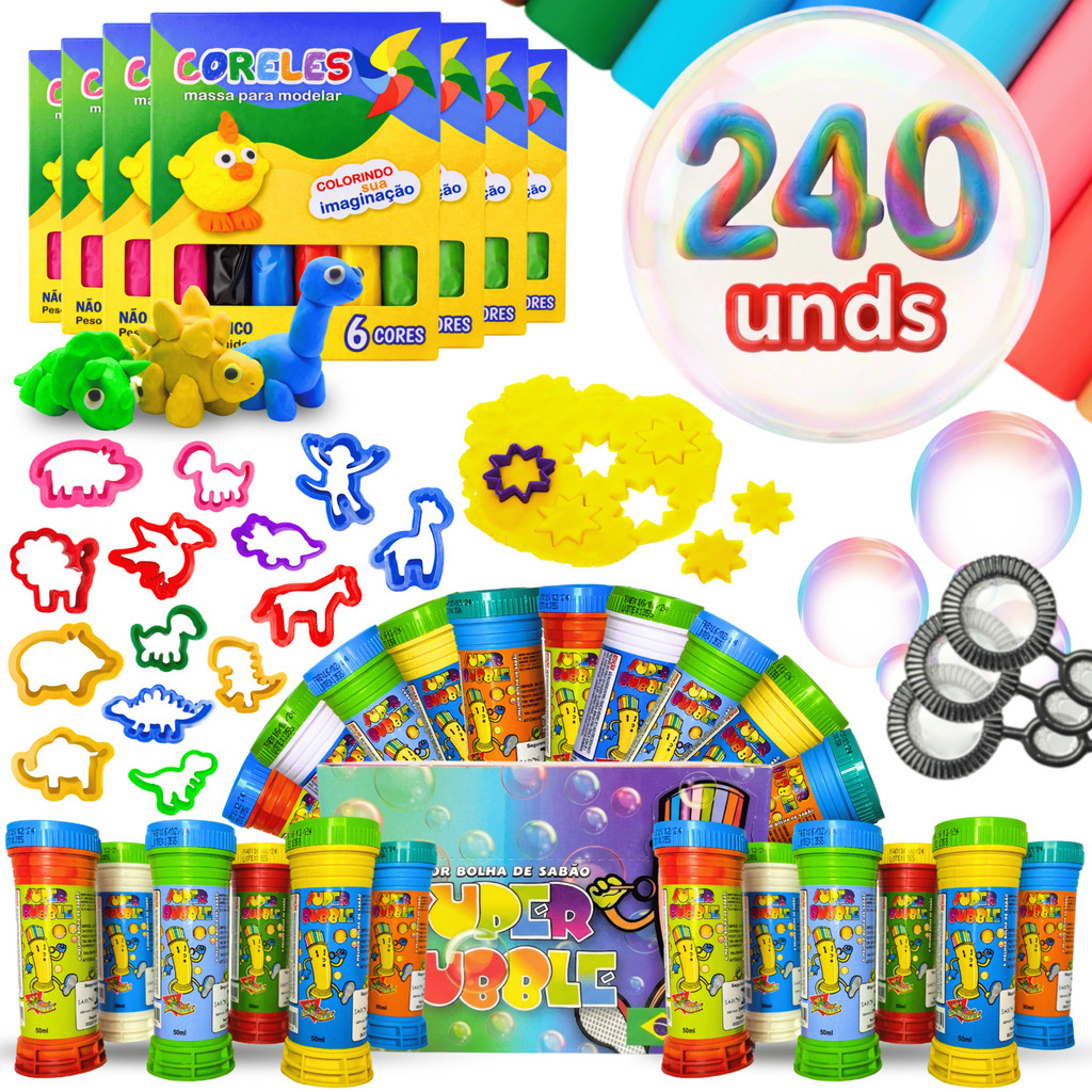 Kit Prenda Festa Junina Atacado Massa Bolha Sabão Cortador Animais Massinha Lembrancinha Infantil