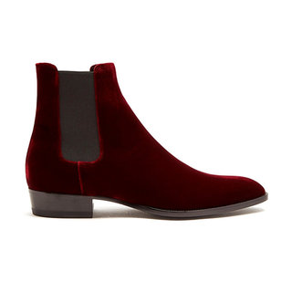 CHELSEA Botas Masculinas Botas Curtas Britânicas CHELSEA BOOT Trendy Martin Botas Veludo Borgonha Botas Masculinas Ponti