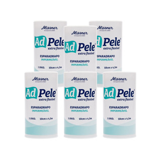 6 Unidades Esparadrapo Impermeavel 10cmx4,5m  Branco Alta Qualidade e Fixação com Capa AD Pele Missner em Oferta na Shopee