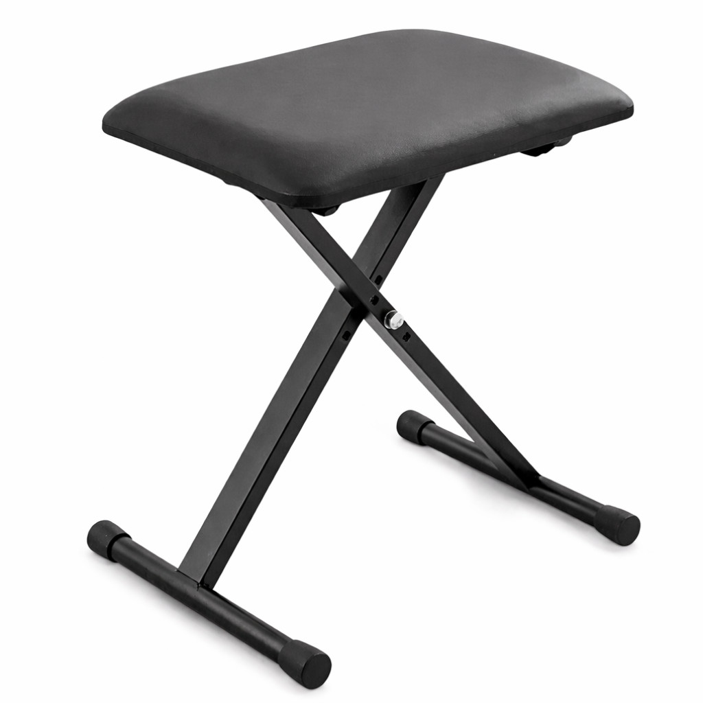 Banco Piano Teclado Almofadado Banqueta Regulável Custoum Sound  Cor Preto