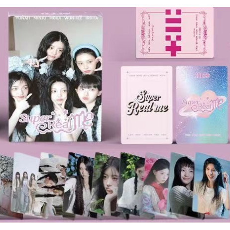 50-55pcs/box ILLIT Holographic Laser Lomo Cards SUPER REAL ME Album Photocards WONHEE Solo YUNAH MINJU MOKA IROHA Hologr