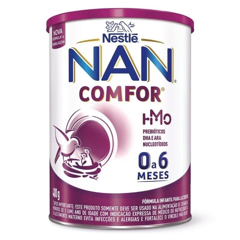 Lata 400g Fórmula Infantil NAN Comfor de 0 a 6 meses