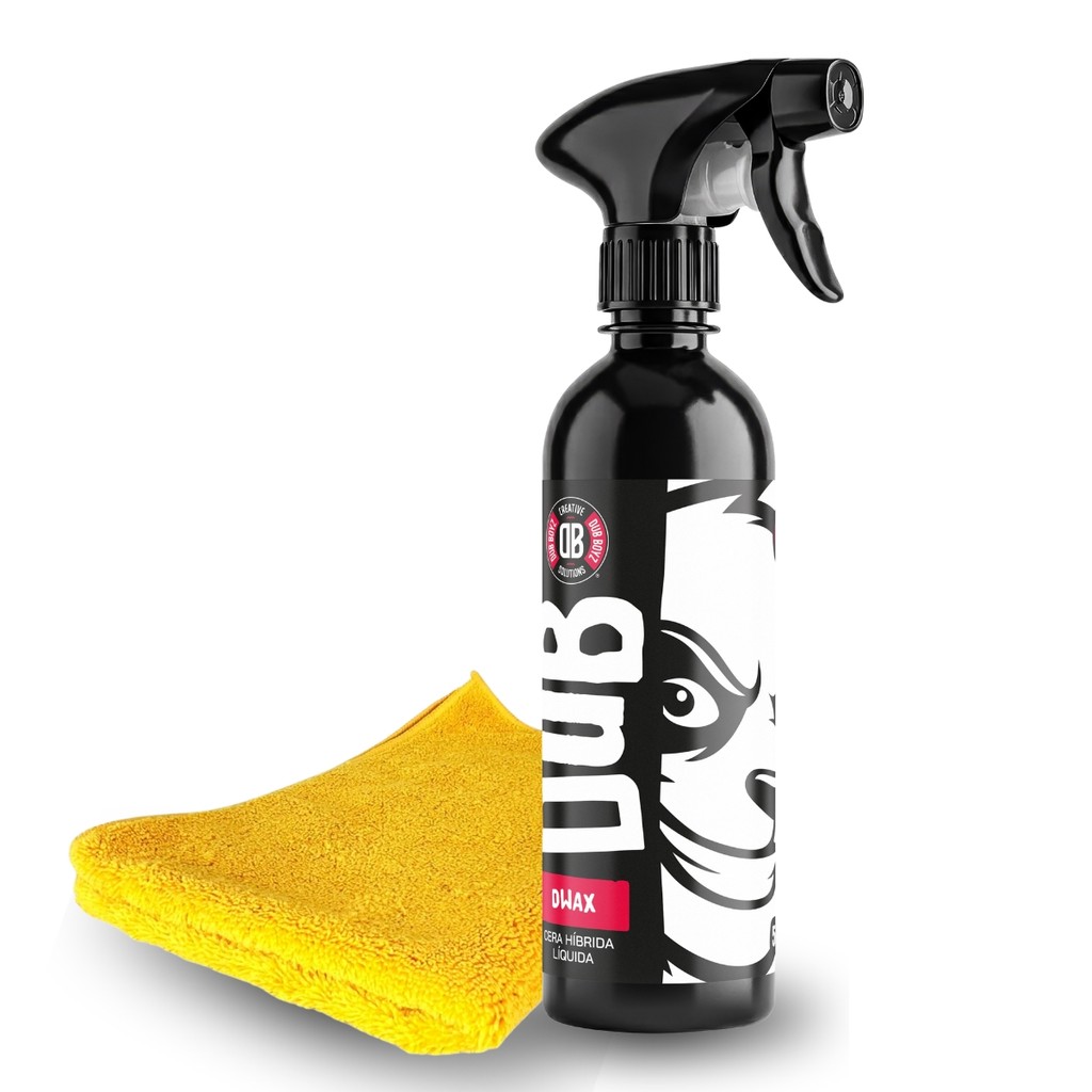 Imagem Kit Cera Híbrida Líquida DWAX Dub Boyz 500ml Carnaúba Spray Kers Dual Loop Microfibra 360GSM Pintura