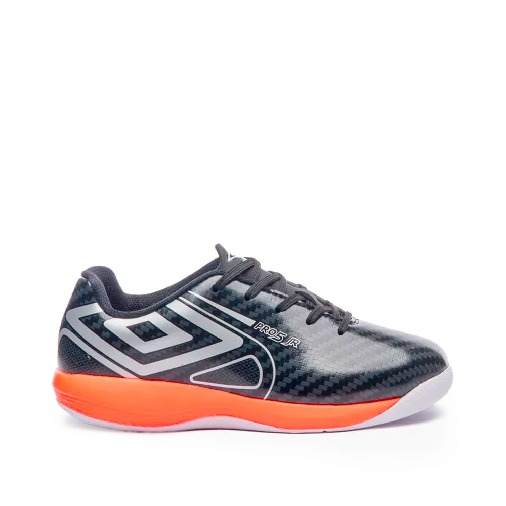 Chuteira Futsal Infantil Umbro Pro 5 Jr Grafismos Preto