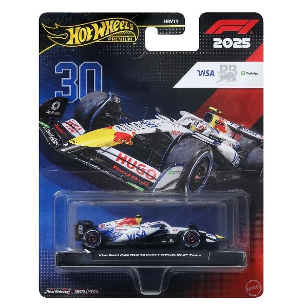 Hot Wheels Premium Formula 1 Visa Cash App Racing Bulls Formula One Team #30- HRV11/JKD79 Mattel
