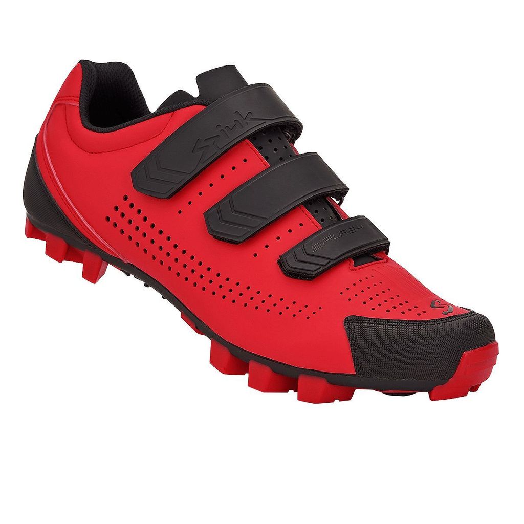 Sapatilha de Ciclismo Spiuk Splash MTB Vermelha e Preta