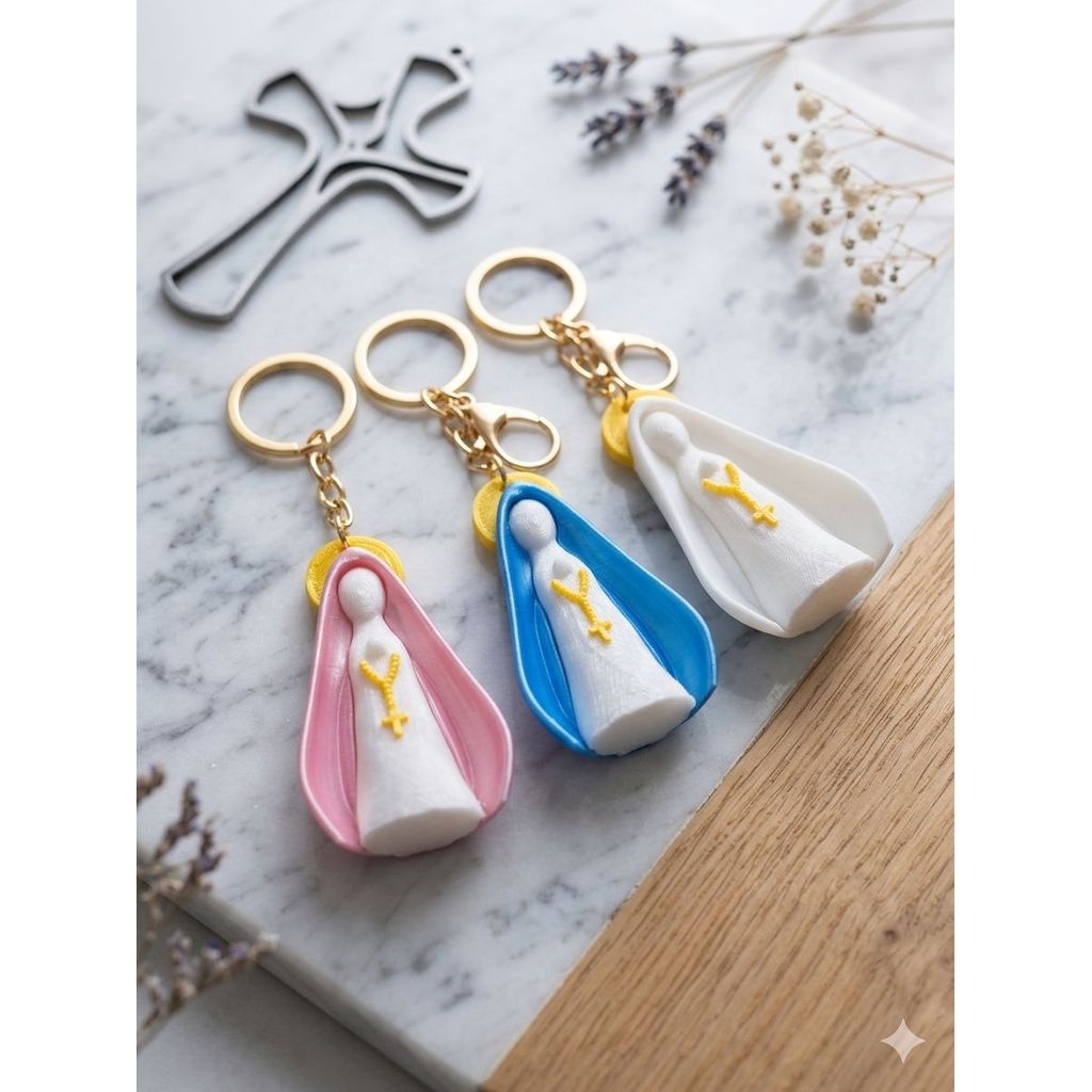 Chaveiro Nossa Senhora Aparecida 3D | Lembrancinha Religiosa | Presente Católico