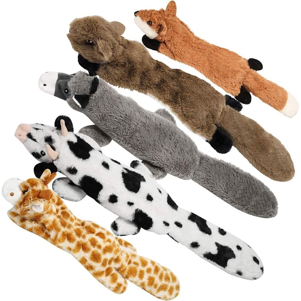 Brinquedos para Cães Nocciola com Som, 5 Peças de Brinquedos de Pelúcia para Cães, Brinquedos Sem Enchimento para Cães P
