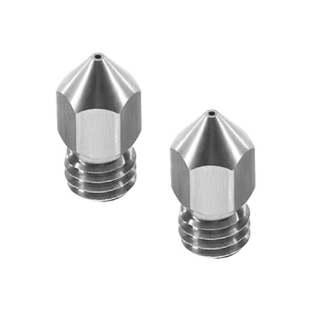 KIT Com 2 Bico Nozzle INOX Para Filamentos de 1.75mm Furos a Escolher Impressora 3D Mk8 Extrusor Hotend Ender 3d